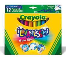 Carica l'immagine nel visualizzatore di Gallery, Crayola I Lavabilissimi Pennarelli Ultra-Lavabili, 12 Pezzi, Multicolore - Ilgrandebazar