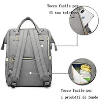 Carica l'immagine nel visualizzatore di Gallery, Zaino Mamma Multifunzione Neonato Fasciatoio Bambino Impermeabile Light Gray - Ilgrandebazar