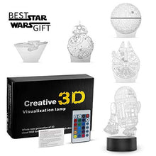 Carica l'immagine nel visualizzatore di Gallery, Lampada 3D Star Wars Regalo Perfetto, 16 Colori Dimmerabile Lamp Illusion... - Ilgrandebazar