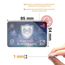 Carica l'immagine nel visualizzatore di Gallery, Carta di Blocco RFID ORBITY | 5ª Generazione + LED | Protezione 1
