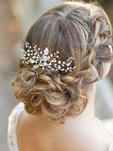 Carica l'immagine nel visualizzatore di Gallery, Yean,pettini per capelli da matrimonio con perle e strass, sposa,... - Ilgrandebazar