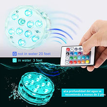 Carica l'immagine nel visualizzatore di Gallery, Set di 4 Pezzi Luce a LED RGB Sommergibile Luci Multicolori impermeabili 4 X...