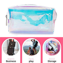 Carica l'immagine nel visualizzatore di Gallery, Trousse olografica da donna, trasparente, 16 x 8,5 x 9 cm