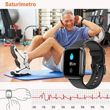 Carica l'immagine nel visualizzatore di Gallery, YAMAY ZOSKVE Smartwatch con Saturimetro Misuratore Pressione Nero