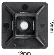 Carica l'immagine nel visualizzatore di Gallery, intervisio Fermacavo Autoadesivo / 100 Pezzi / Dimensioni 19mm x 19mm, Nero - Ilgrandebazar