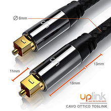Carica l'immagine nel visualizzatore di Gallery, 2m Cavo ottico Platinum toslink HQ Premium digitale - DTS Dolby...