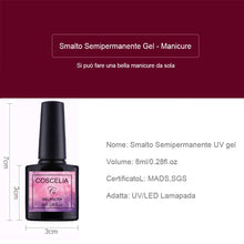 Carica l'immagine nel visualizzatore di Gallery, Coscelia kit 10pc semipermanenti per #10 colori+Top coat+Base coat+Matt - Ilgrandebazar