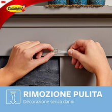 Carica l'immagine nel visualizzatore di Gallery, Command 17026CLR 20 Ganci Adesivi a Clip e 24 Strisce Biadesive, Trasparente