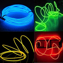 Carica l'immagine nel visualizzatore di Gallery, EL Wire Set, 4 pezzi 5M Flessibile Neon LED Blu Verde Rosso Giallo - Ilgrandebazar