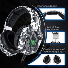 Carica l'immagine nel visualizzatore di Gallery, Cuffie Gaming per PS4, ONIKUMA Headset con Microfono K8 mimetico.