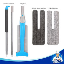 Carica l'immagine nel visualizzatore di Gallery, MR. SIGA Dual Action Self-Wringing Flipping Flat Mop - Wet &amp; Dry Mopping in... - Ilgrandebazar