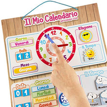 Carica l'immagine nel visualizzatore di Gallery, CALENDARIO OROLOGIO magnetico per bambini, Gioco educativo Data Tempo e Ora...