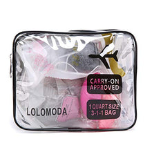 Carica l'immagine nel visualizzatore di Gallery, 2Pcs Beauty Case da Viaggio, Cosmetici Trousse Trasparente, Kit Aereo Nero
