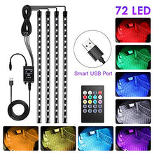 Carica l'immagine nel visualizzatore di Gallery, bedee Led Auto Interni Kit,Striscia Neon Interni,RGB SMD 72 LED...
