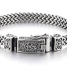 Carica l'immagine nel visualizzatore di Gallery, COOLSTEELANDBEYOND Biker Acciaio Braccialetto del Franco Link, Barbozzale,... - Ilgrandebazar
