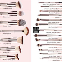 Carica l'immagine nel visualizzatore di Gallery, Bestope 20Pcs Pennelli Make Up,Set di per Trucco Sintetico Premium...