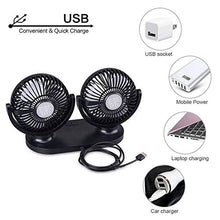 Carica l'immagine nel visualizzatore di Gallery, STLOVe USB Mini Ventilatori 12 Volt Doppia Testa Ventola di Raffreddamento...
