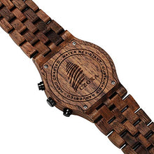 Carica l'immagine nel visualizzatore di Gallery, Orologio da Uomo in Legno, CZOKA Pterocarpus soyauxii Black Walnut - Ilgrandebazar