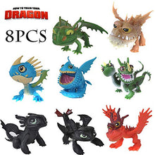 Carica l'immagine nel visualizzatore di Gallery, MINGZE 8pcs Dragons, How to Train Your Dragon, Mini, Multicolore
