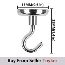 Carica l'immagine nel visualizzatore di Gallery, Gancio magnetico, potente magnete al neodimio supporto a gancio, 12 Pack