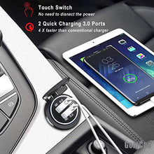 Carica l'immagine nel visualizzatore di Gallery, GemCoo QC3.0 Presa USB per Auto Doppio con Interruttore Touch Z- Bianco