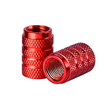 Carica l'immagine nel visualizzatore di Gallery, Coprivalvola Pneumatici Tappi Valvola in Alluminio Auto Antipolvere Red