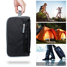 Carica l'immagine nel visualizzatore di Gallery, Beauty Case da Viaggio, Borsa per Toilette - Uomini e Donne, Con Gancio Nero