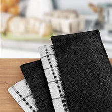 Carica l'immagine nel visualizzatore di Gallery, Utopia Towels - 12 Strofinacci da Cucina - Lavabili in Nero E Bianco - Ilgrandebazar