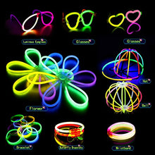 Carica l'immagine nel visualizzatore di Gallery, AMZJUPWM Braccialetti Luminosi Fluorescenti 490pcs, Glow Stick 106 100PCS - Ilgrandebazar