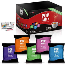 Carica l'immagine nel visualizzatore di Gallery, 100 CAPSULE POP CAFFE' MIX COMPATIBILI LAVAZZA ESPRESSO POINT DECISO INTENSO...