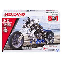 Carica l'immagine nel visualizzatore di Gallery, MECCANO- Set 5 Modelli Motocicletta, Pezzi in Metallo, 174, 6036044 - Ilgrandebazar