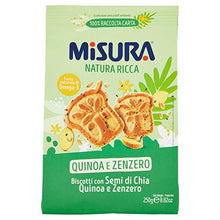 Carica l'immagine nel visualizzatore di Gallery, Biscotti con zenzero quinoa e semi di chia natura ricca misura confezione da...