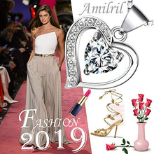 Carica l'immagine nel visualizzatore di Gallery, Amilril Collana con Ciondolo Cuore Donna, Argento Sterling 925 5A... - Ilgrandebazar