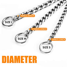 Carica l'immagine nel visualizzatore di Gallery, HAPPY HACHI Collare Strozzo Acciaio Ferro Collar per L 4.0mm*60cm, Argento - Ilgrandebazar