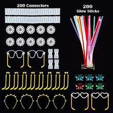 Carica l'immagine nel visualizzatore di Gallery, Josechan Glow Sticks, 200 PCS 8'' Bagliore colorato bastoni Bulk e 200 Pcs - Ilgrandebazar