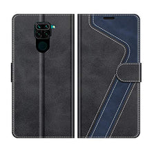 Carica l'immagine nel visualizzatore di Gallery, MOBESV Custodia Xiaomi Redmi Note 9, Cover a Libro Nero/Blu