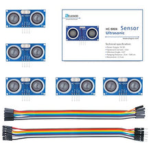 Carica l'immagine nel visualizzatore di Gallery, Elegoo 5pcs HC-SR04 Modulo Sensore Misuratore Distanze Ad Ultrasuoni per... - Ilgrandebazar