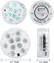 Carica l'immagine nel visualizzatore di Gallery, Set di 4 Pezzi Luce a LED RGB Sommergibile Luci Multicolori impermeabili 4 X...
