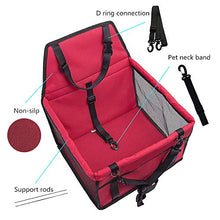 Carica l'immagine nel visualizzatore di Gallery, IvyLife Seggiolino Auto per Cane Coprisedile Animale Borsa Rosso