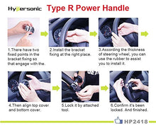 Carica l'immagine nel visualizzatore di Gallery, Pomello per volanti Hypersonic nero veicolo auto Power Handle spinner - Ilgrandebazar