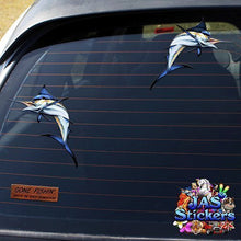 Carica l'immagine nel visualizzatore di Gallery, Marlin pesce spada piccoli adesivi per auto da pesca barche- ST00013TP_SML -... - Ilgrandebazar