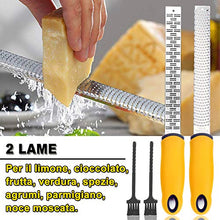 Carica l'immagine nel visualizzatore di Gallery, JTENG 2pcs Zester, Grattugia in Acciaio Inox - Formaggio, Limone, 2#-2pcs