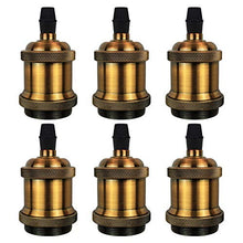 Carica l'immagine nel visualizzatore di Gallery, DiCUNO E27 Vintage Portalampada, Edison retro lampada a 6P, Brass - Ilgrandebazar