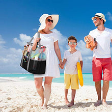 Carica l'immagine nel visualizzatore di Gallery, YOOFAN Borsa da Spiaggia-Borsa Grande a Rete Spiaggia - M, Grigio