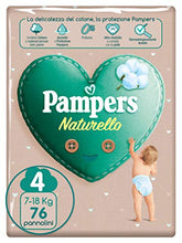 Carica l'immagine nel visualizzatore di Gallery, Pampers Naturello, 76 Pannolini Contenenti Cotone e Materiali Taglia 4
