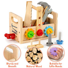 Carica l'immagine nel visualizzatore di Gallery, Vanplay Giochi in Legno, Cassetta Attrezzi Bambini, Regalo di Natale Ragazzo/a 2 3 4 5 Anni (30 Pezzi)