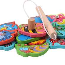 Carica l'immagine nel visualizzatore di Gallery, LHKJ Magnetico Gioco di Pesca,Gioco Pesca in Legno per bambini,15 Pesci... - Ilgrandebazar