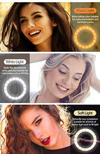 Carica l'immagine nel visualizzatore di Gallery, KLAS REMO Anello Luminoso LED 20cm Lampada Anulare Regolabile con 3...