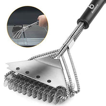 Carica l'immagine nel visualizzatore di Gallery, BACKTURE Spazzola Barbecue, 16" BBQ Esterna 3 in 1 Acciaio Inossidabile A1