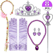 Carica l'immagine nel visualizzatore di Gallery, Bascolor Principessa Rapunzel Sofia Vestito Accessori Collana Diadema Guanti... - Ilgrandebazar